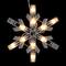 100 Clear Twinkling Snowflake Icicle Christmas Lights - 8.6 ft White Wire